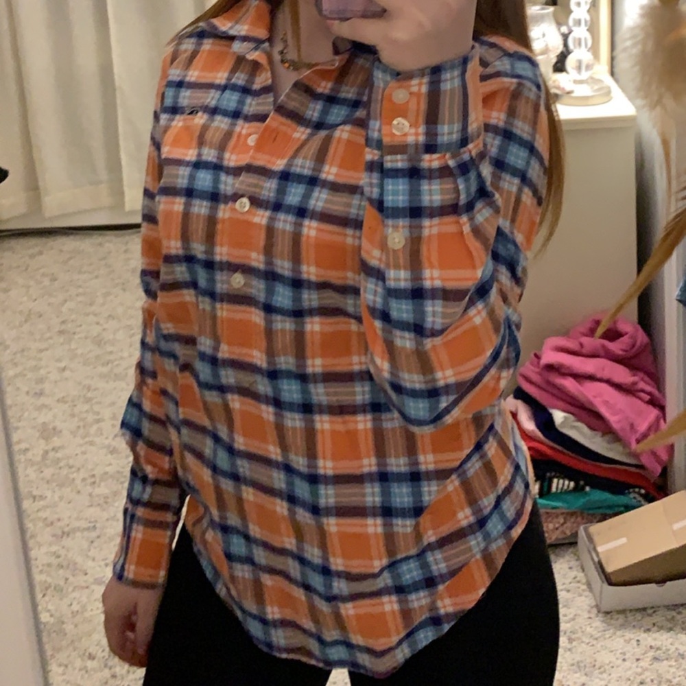 vineyard vines half button flannel